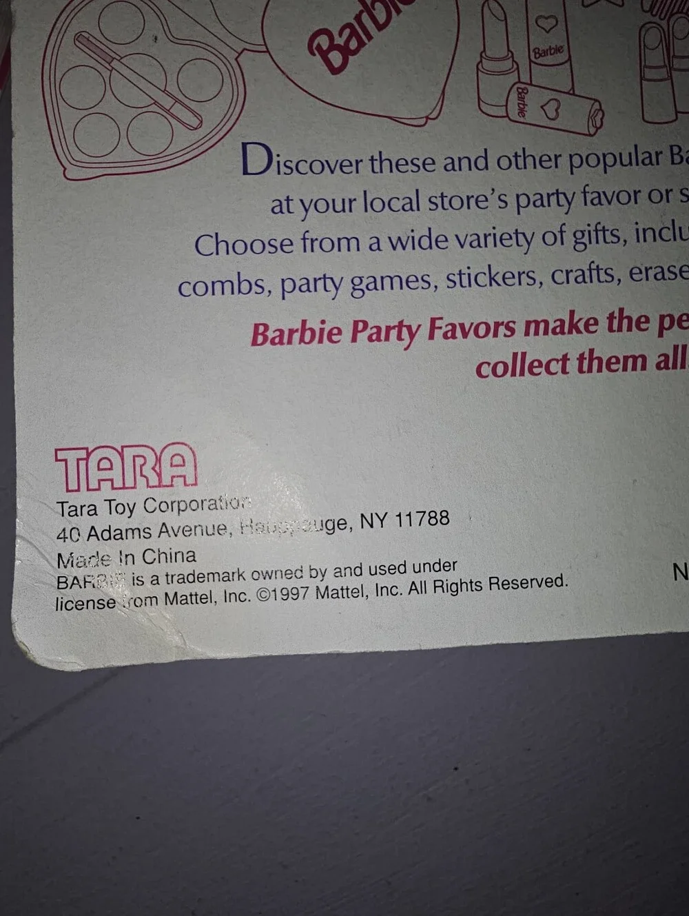 90s Barbie Birthday Party Invitations & Pencil Sharpener Party Favors - New